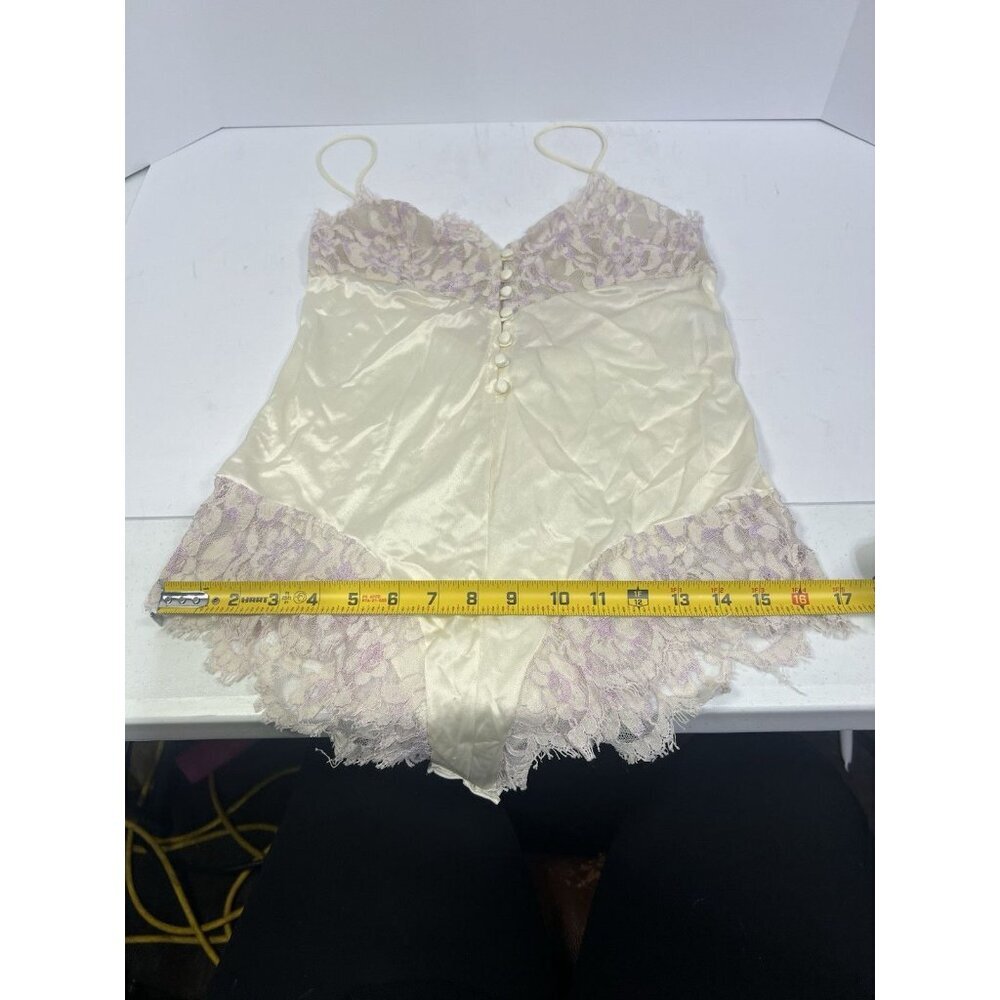 Vintage 1960s Union Made Body Suit Satin Lace Flair Brand Size Medium - Picture 5 of 8